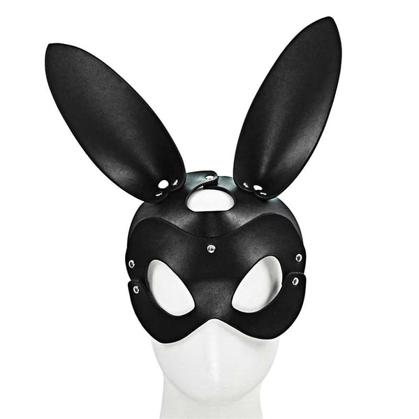 Bad Bunny Mask - Black PU Leather