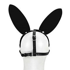 Bad Bunny Mask - Black PU Leather