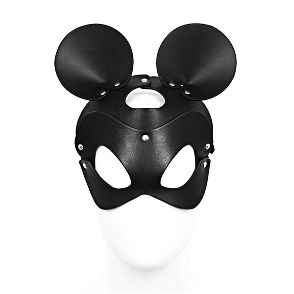 Lovely Minnie Mask - Black PU Leather