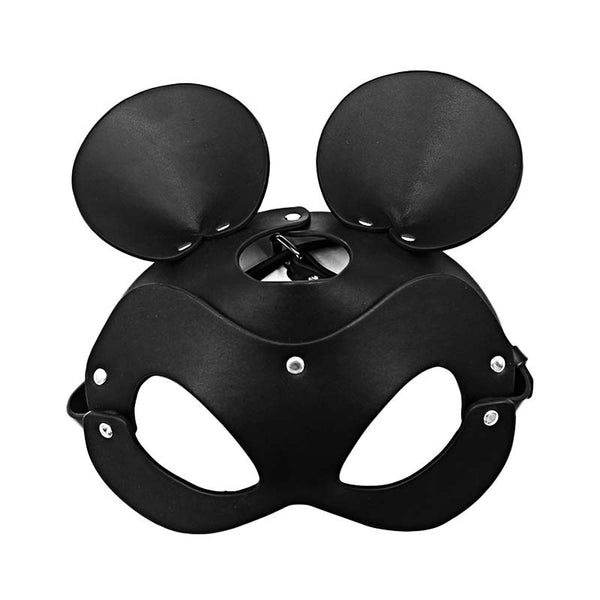 Lovely Minnie Mask - Black PU Leather