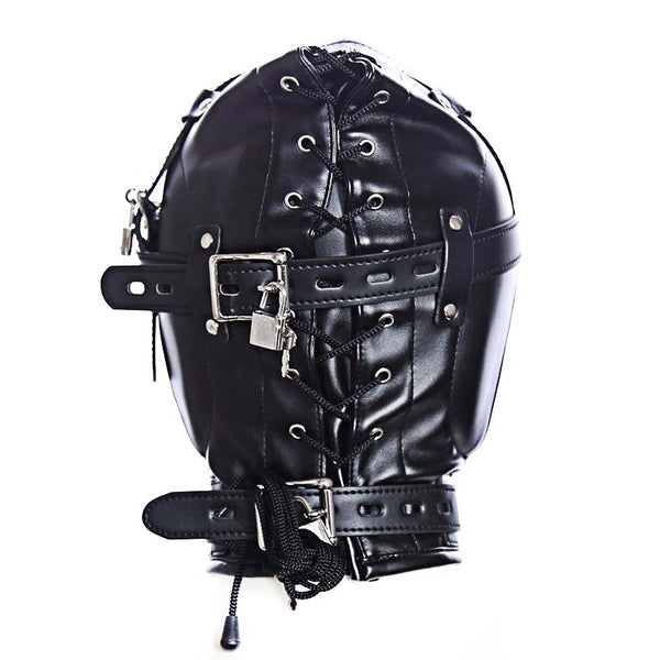 Padded PU Leather Hood with Lock