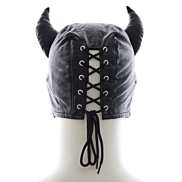 PU Leather Devil Mask