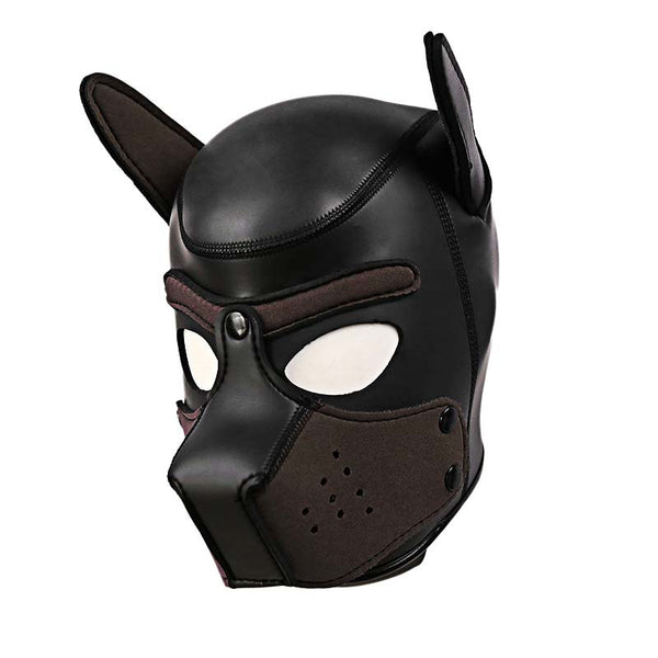 Leather Puppy Hood with Bendable Ears