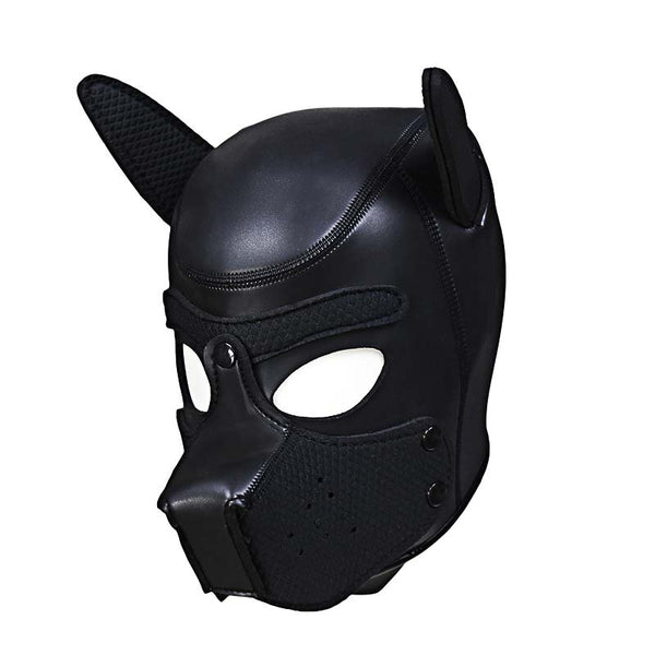 Leather Puppy Hood with Bendable Ears