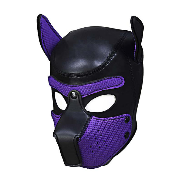 Leather Puppy Hood with Bendable Ears