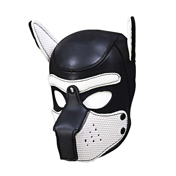 Leather Puppy Hood with Bendable Ears