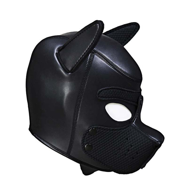 Leather Puppy Hood with Bendable Ears