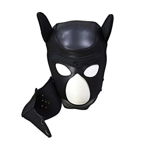 Leather Puppy Hood with Bendable Ears