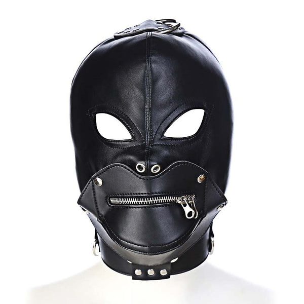 Devil Hood with Zipper Mouth