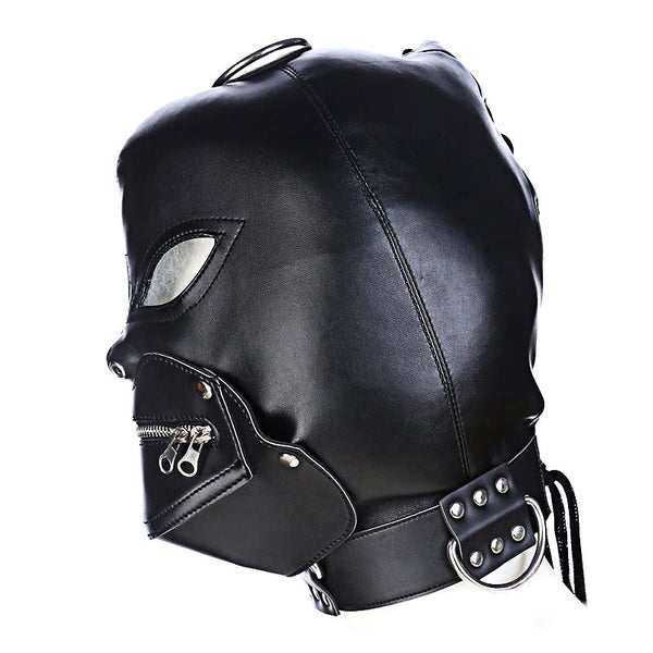 Devil Hood with Zipper Mouth