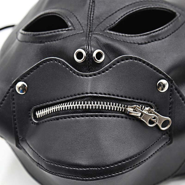 Devil Hood with Zipper Mouth