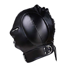 Padded PU Leather Hood with Zipper