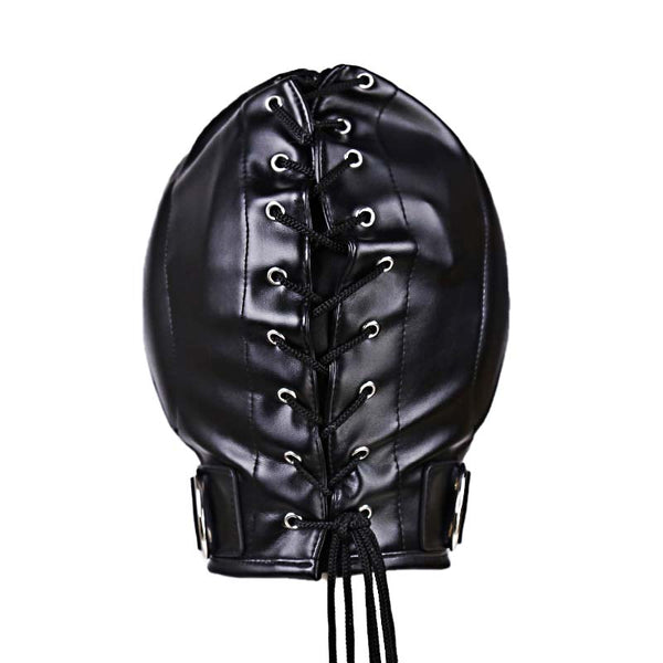 Padded PU Leather Hood with Zipper