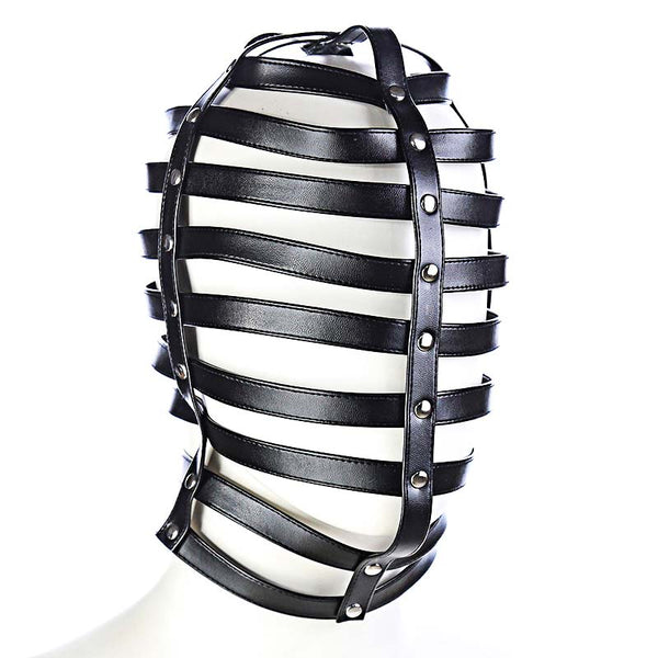 PU Leather Harness Strappy Hood