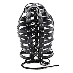 PU Leather Harness Strappy Hood