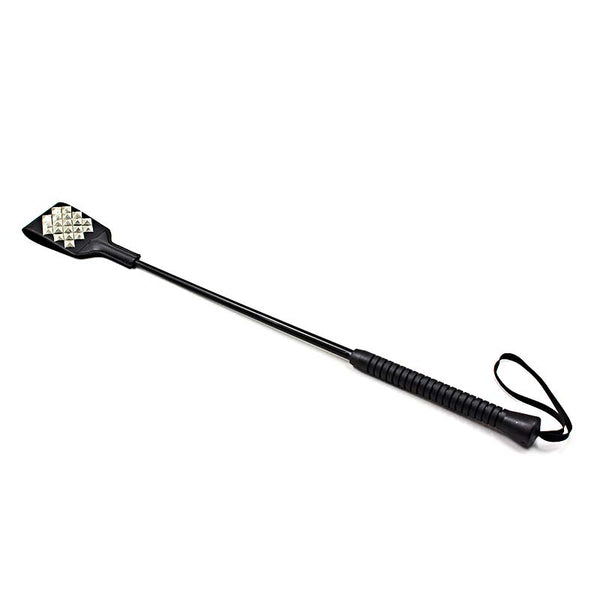 Slim Leather Riding Crop with Rivet