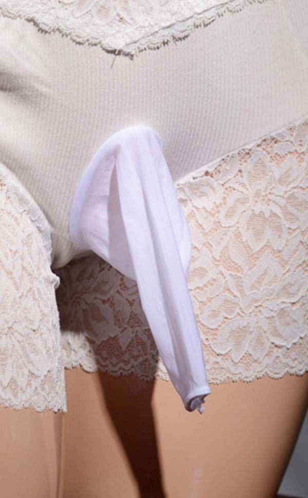 High Rise Lace Trunks with Sheath Open