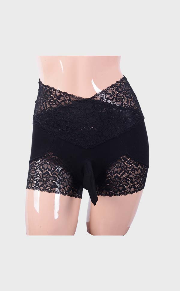 High Rise Lace Trunks with Sheath Closed