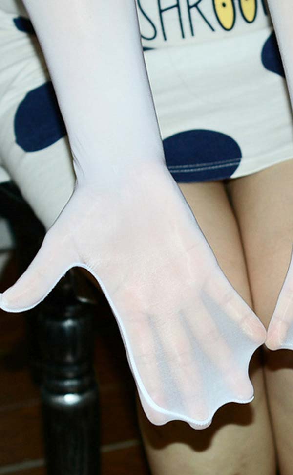 Glossy Long Gloves