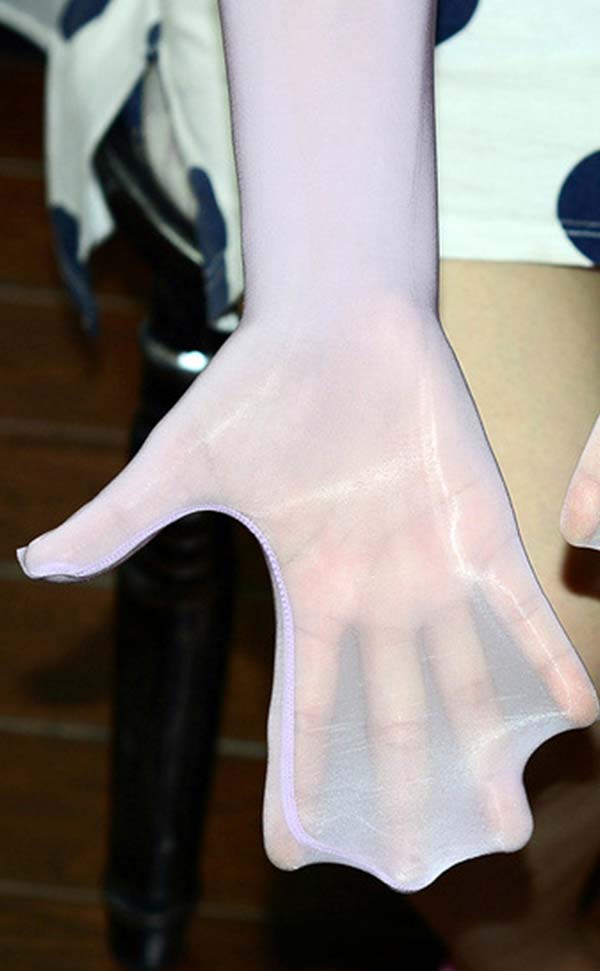 Glossy Long Gloves