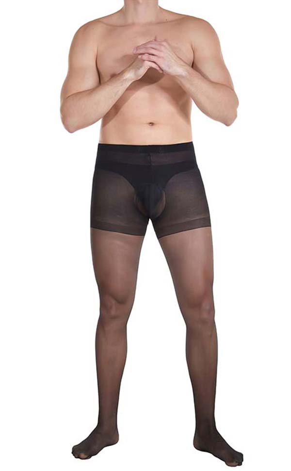 Sheer Large Tights with U Pouch