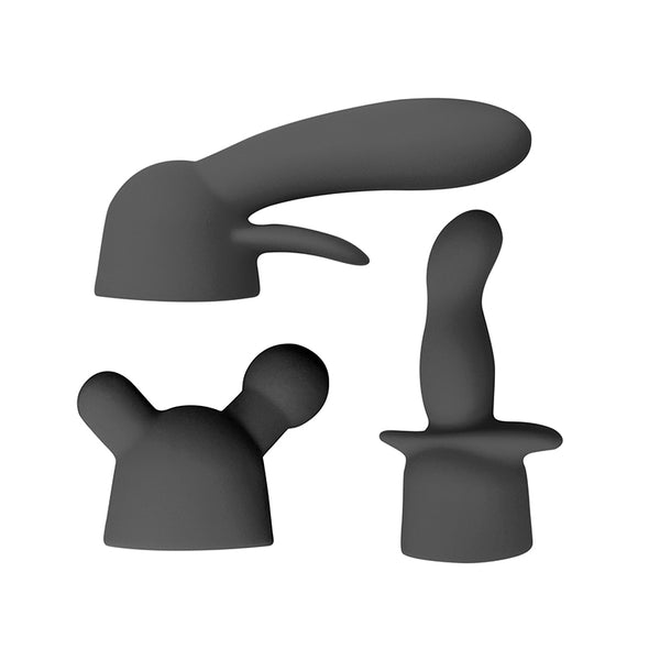 Silicone Attachments Set in Black