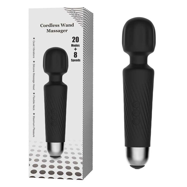 Rechargeable Wand Vibrator in Blcak